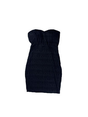 Y2K Black Strapless Lace Bodycon Dress